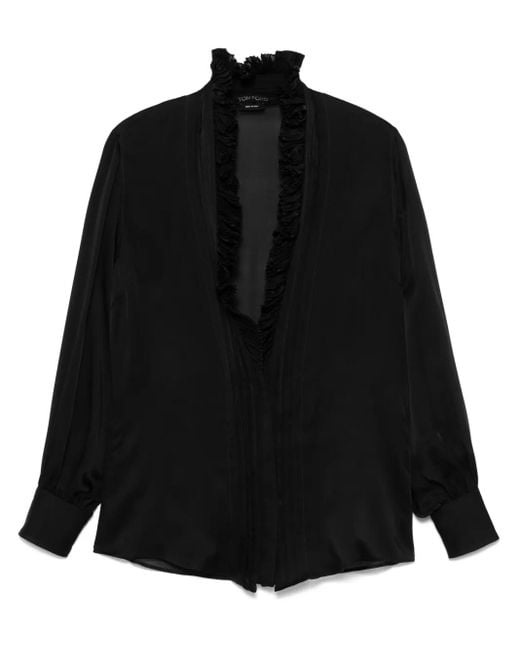 Tom Ford Black Silk Blouse