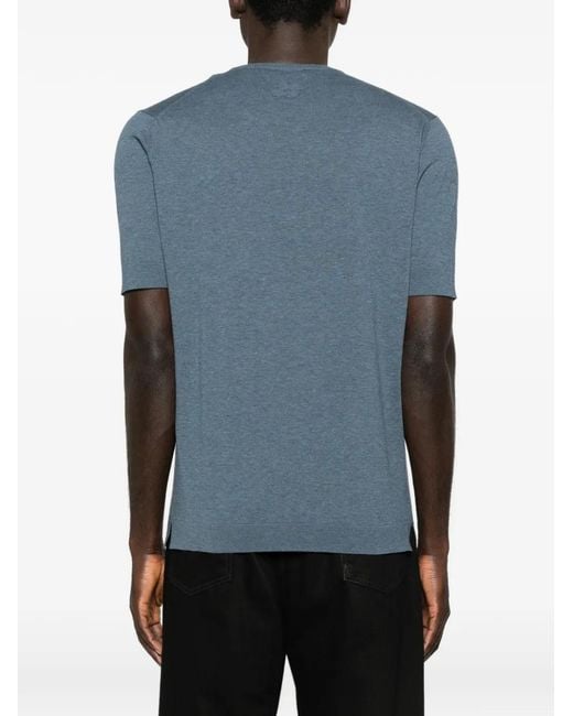 Lardini Blue Short-Sleeve T-Shirt for men