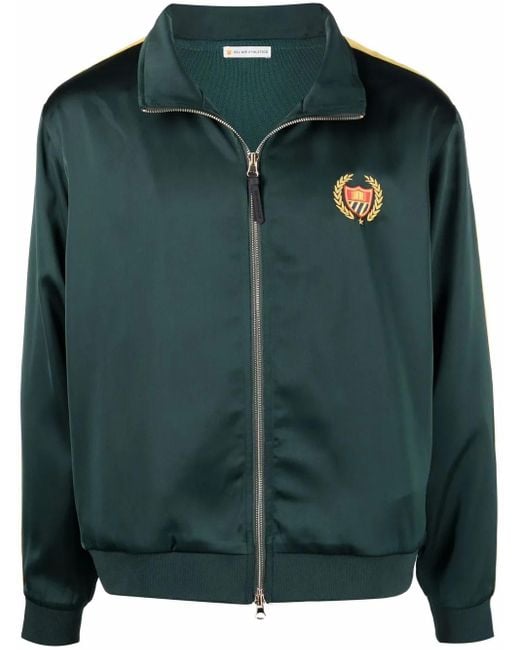 BEL-AIR ATHLETICS Green Patch-Detail Zip-Up Jacket for men