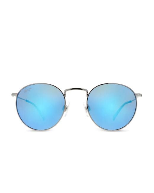 Gafas de sol Pukaua con montura redonda Maui Jim de color Blue