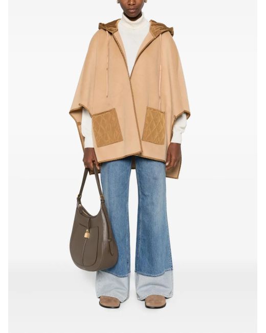 Twinset Natural Hooded Quilted-Pocket Jacket