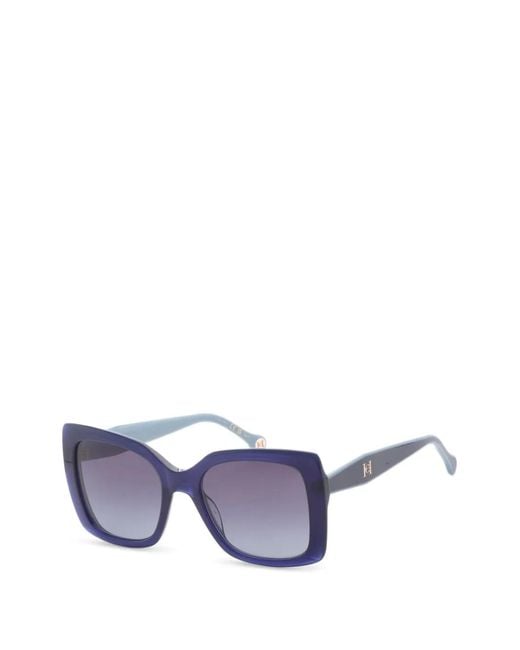 Carolina Herrera White Square-Frame Sunglasses