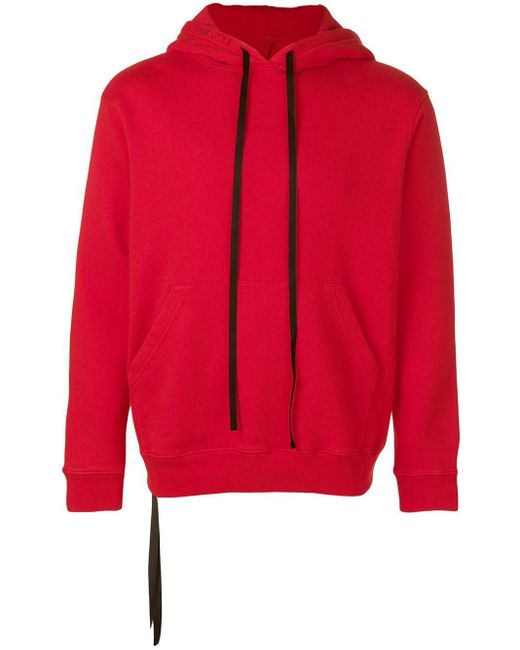 Unravel Project Red Tie Knot Hoodie for men