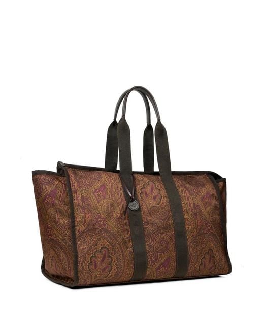 Etro Brown Maxi Arnica Travel Bag for men