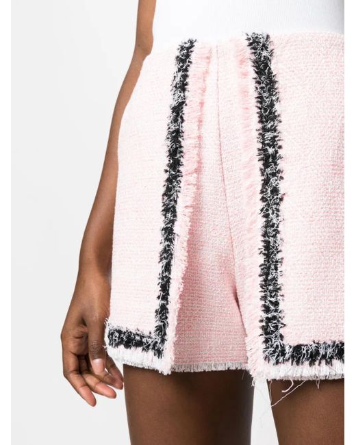 MSGM Pink Shorts Mit Fransen