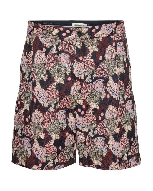 Henrik Vibskov Blue Floral Patterned Shorts