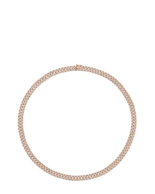 Collana a catena Havana in oro rosa 18kt con diamanti di Anita Ko in Metallic