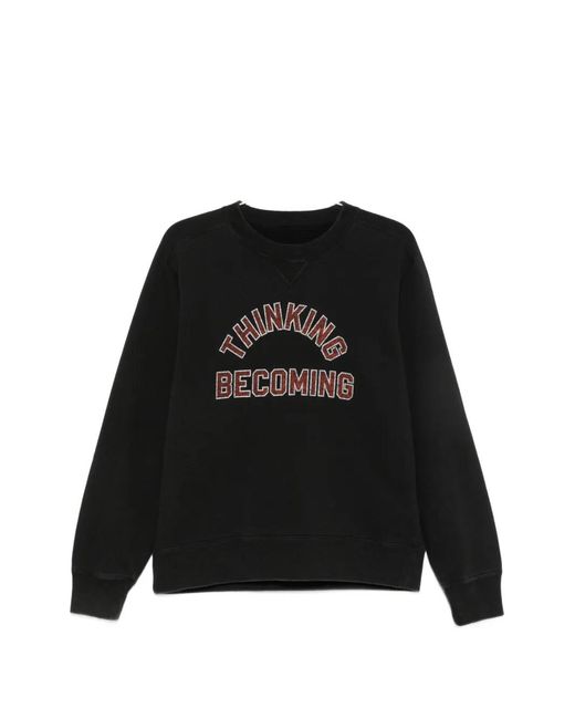 Sacai Black Slogan-Print Sweatshirt for men
