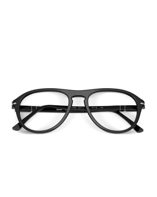 Persol Black Pilot-Frame Glasses