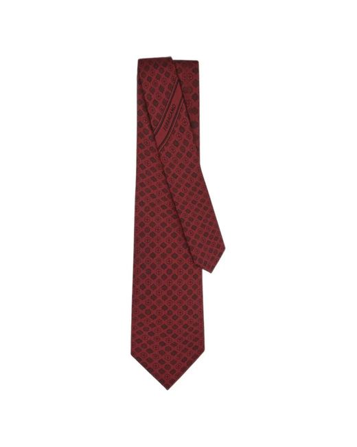 Ferragamo Purple Micro-Pattern Silk Tie for men