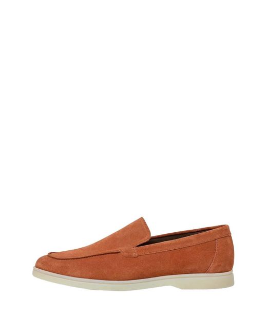 Hackett White Martin Suede Loafers for men