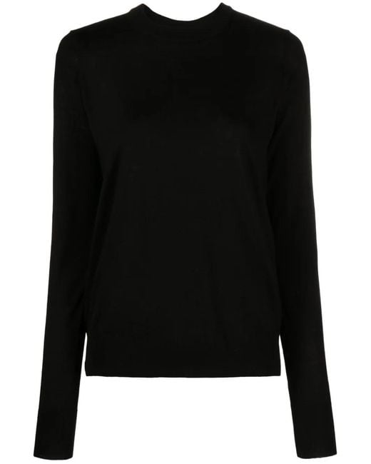 Zadig & Voltaire Black Emma Asymmetric Rear-Slit Wool Jumper