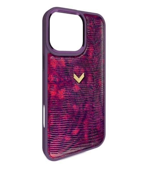 Velante Purple Lizard-Texture Iphone 16 Pro Max Case