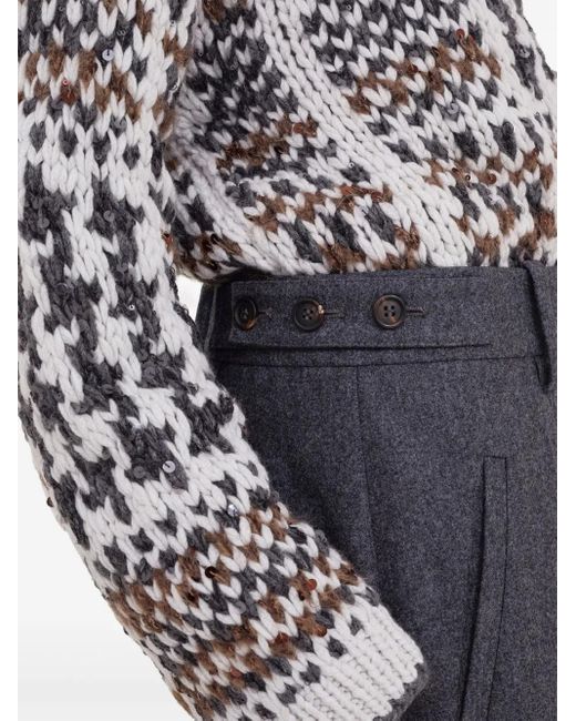 Brunello Cucinelli Wollen Pantalon in het Blue