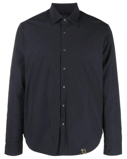 Aspesi Blue Long-Sleeved Button-Up Shirt for men