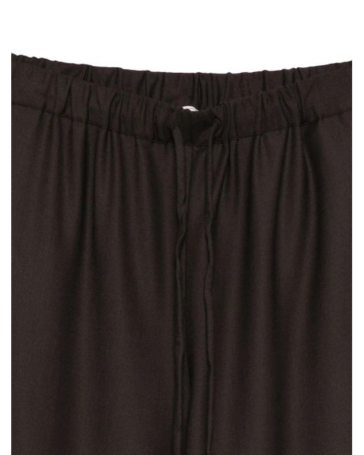 Antonelli Black Drawstring Cropped Trousers