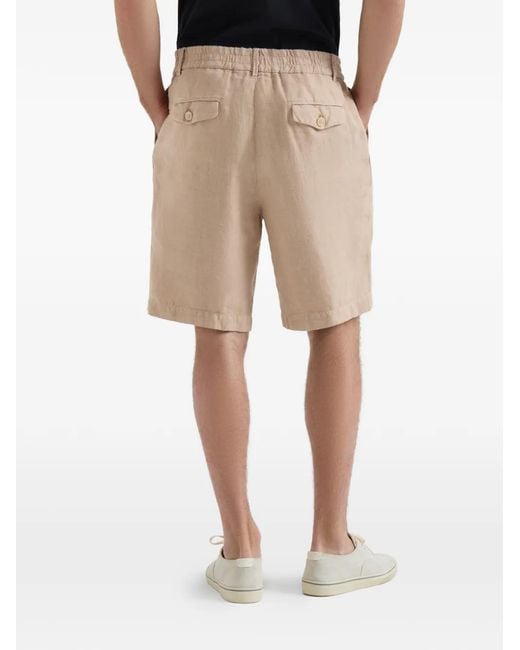 Pantalones cortos con cierre de botón Brunello Cucinelli de hombre de color Natural