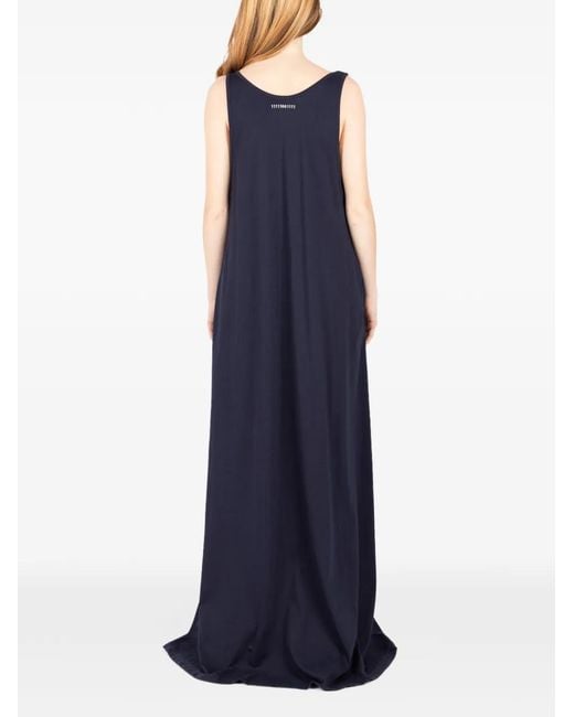 Societe Anonyme Blue U-Neck Sleeveless Maxi Dress