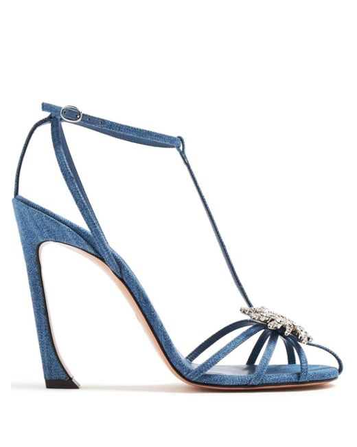 Piferi Blue Maggio 100mm Crystal-embellished Sandals