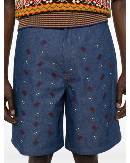 Marni Blue Denim Shorts for men