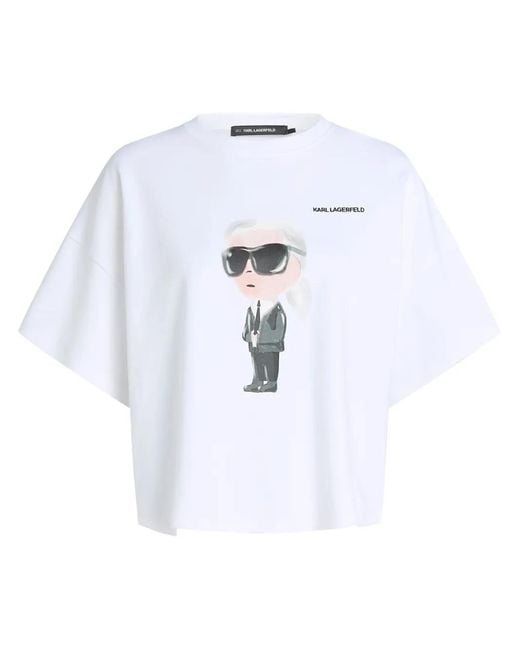 Karl Lagerfeld White Ikon T-Shirt