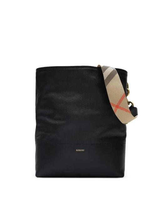 Burberry Black Medium B-Clip Bucket Bag​