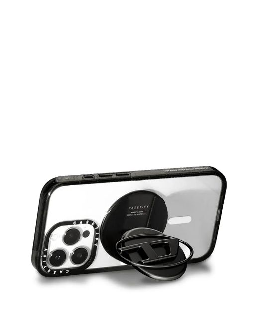 DIESEL Black X Casetify Logo-Plaque Phone Grip Stand