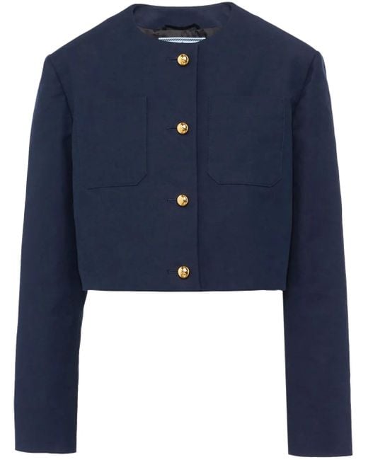 Prada Blue Wool Blazer For