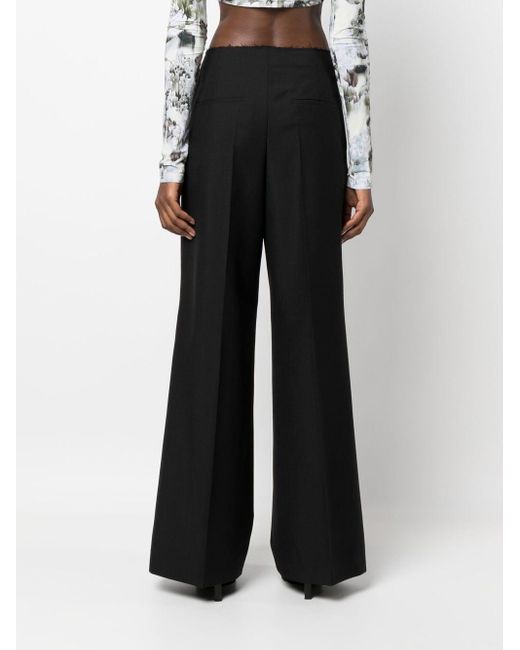 Givenchy Black High-waisted Flare-leg Trousers