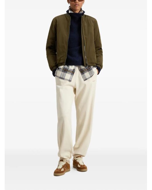 Woolrich Green Ribbed-Cuff Bomber Jacket