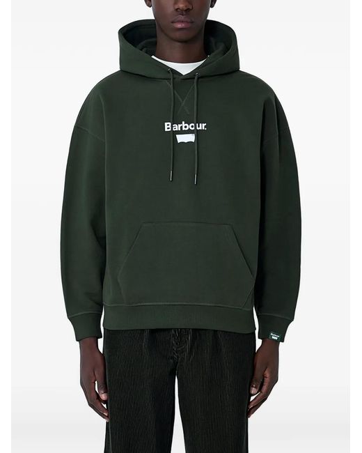 Levi's Green X Barbour Logo-Detail Hoodie for men