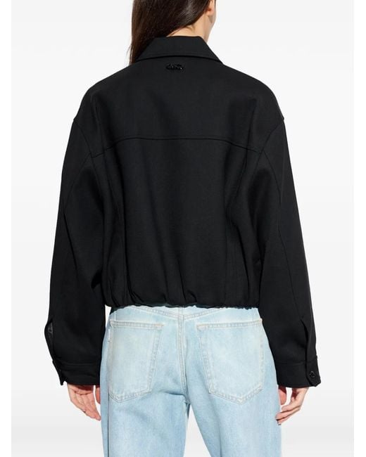 MICHAEL Michael Kors Black Zip-Up Bomber Jacket