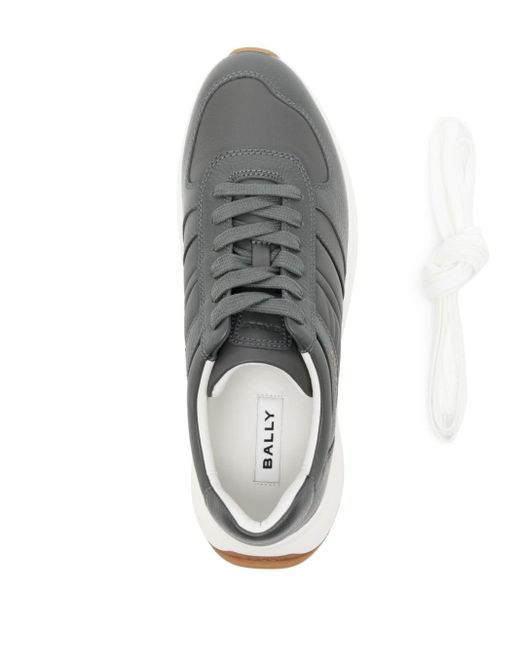 Bally Gray Logo-print Panelled Sneakers for men