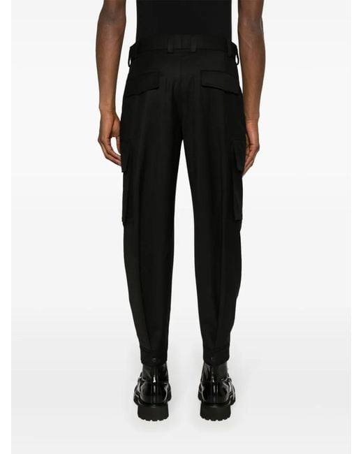 Neil Barrett Black Tapered Cargo Trousers for men
