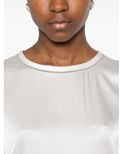 Panicale White Blouse À Ornements