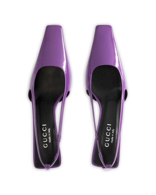 Gucci Purple Slingback Pumps