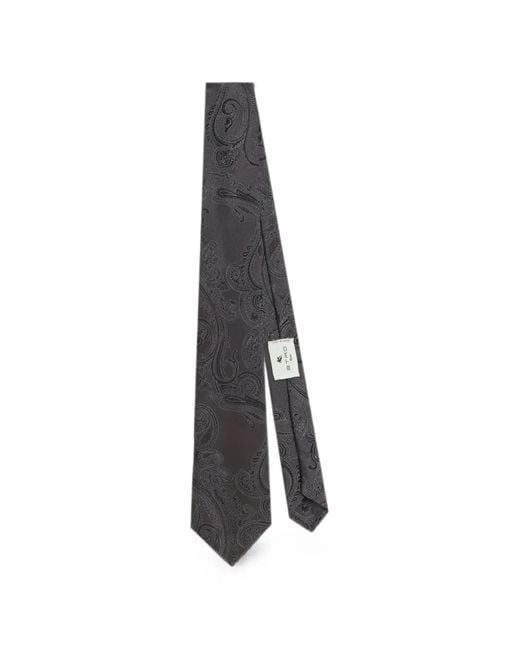 Etro White Paisley-Jacquard Tie for men