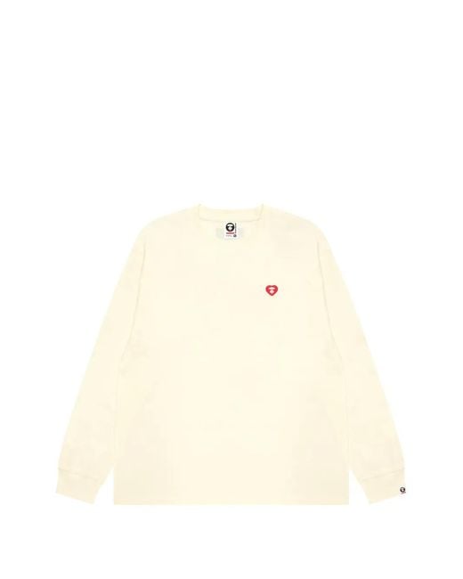 Aape By A Bathing Ape Natural Human Made Long-Sleeve T-Shirt for men