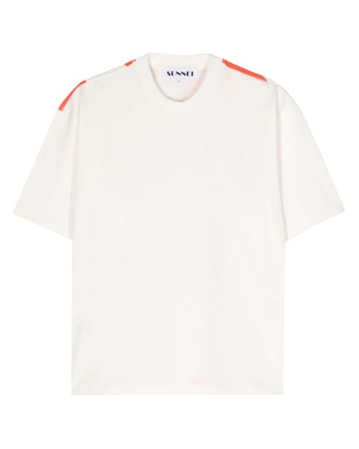Sunnei White Spiral-print Cotton T-shirt