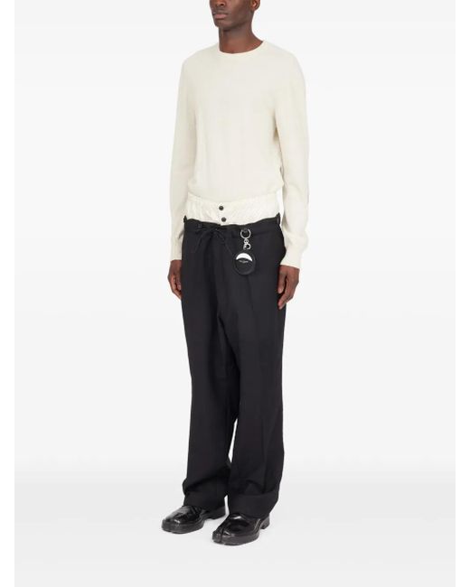 Maison Margiela Black Schlüsselanhänger Aus Leder