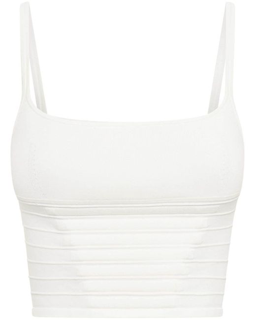 Dion Lee White Ventral Compact Cropped Top