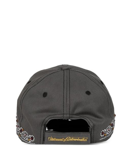 BossUp Black Rhinestone Tiara Cap for men