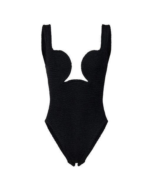 Paramidonna Black Luisa Textured Swimsuit
