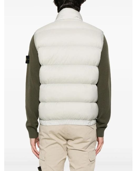 Stone Island Gewatteerde Bodywarmer Met Ritssluiting in het White voor heren