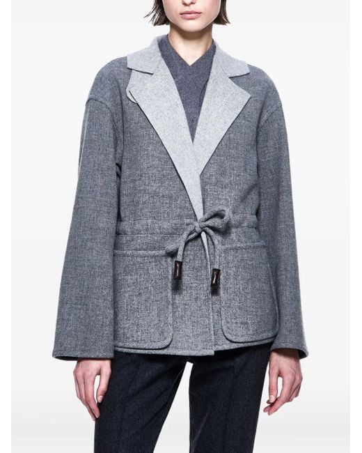 Giorgio Armani Gray Drawstring Jacket