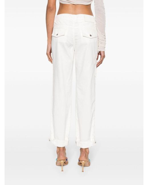 Pantalones con apliques Ermanno Scervino de color White