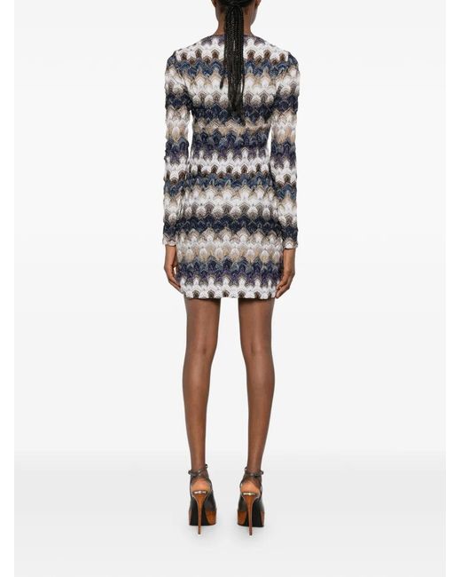 Missoni White Chevron Twisted Dress