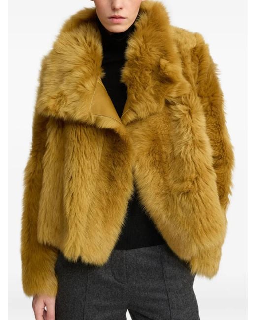Yves Salomon Yellow Shearling Jacket