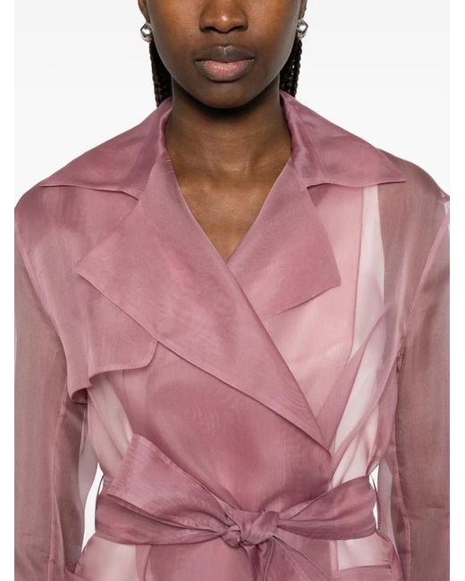Antonelli Pink Valmorea Belted Coat