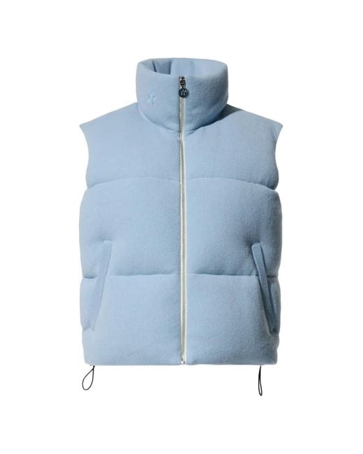 Perfect Moment Blue High-Neck Down Gilet